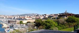 Looking out over the park and Marseille